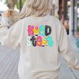 Head Start Team Homeschool Teacher Headstart Back To School Women's Sweatshirt Back Print Sand