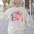 Hello 3rd Third Grade Back To School Pink Leopard Teacher Women's Sweatshirt Back Print Sand Hello 3rd Third Grade Back To School Pink Leopard Teacher Women's Sweatshirt Back Print Sand