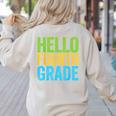 Hello Fourth Grade Shirt 4th Grade Boy Girl Student Teacher Women's Sweatshirt Back Print Sand Hello Fourth Grade Shirt 4th Grade Boy Girl Student Teacher Women's Sweatshirt Back Print Sand