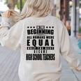High School Teacher Personalized Women's Sweatshirt Back Print Sand High School Teacher Personalized Women's Sweatshirt Back Print Sand