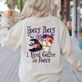 Hocus Pocus I Need Coffee To Focus Halloween Teacher Women's Sweatshirt Back Print Sand