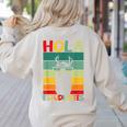 Hola Estudiantes Spanish Teacher Back To School 2025 Women's Sweatshirt Back Print Sand