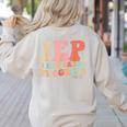 IEP I Encourage Progress Special Education Teacher Graphics Women's Sweatshirt Back Print Sand IEP I Encourage Progress Special Education Teacher Graphics Women's Sweatshirt Back Print Sand