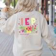 IEP I Encourage Progress Teacher Special Education Men Women Women's Sweatshirt Back Print Sand