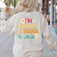 I’m Bilingual I Haha And Jaja Spanish Teacher Bilingual For Men Women Girls Kids Women's Sweatshirt Back Print Sand