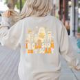 Inclusion Isn't Scary Mummy Boo Ghost Halloween SLP Teacher Women's Sweatshirt Back Print Sand