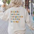 Inclusive Teacher Diversity Inclusion Empathy Teacher Team Women's Sweatshirt Back Print Sand Inclusive Teacher Diversity Inclusion Empathy Teacher Team Women's Sweatshirt Back Print Sand