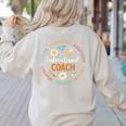 Instructional Coach Back To School Teacher Women's Sweatshirt Back Print Sand