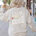 Intervention Teacher Progress Monitoring Intervention Women's Sweatshirt Back Print Sand Intervention Teacher Progress Monitoring Intervention Women's Sweatshirt Back Print Sand