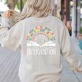 Intervention Teacher Reading Intervention Women's Sweatshirt Back Print Sand Intervention Teacher Reading Intervention Women's Sweatshirt Back Print Sand