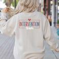 Intervention Team Best Intervention Teacher Squad Women's Sweatshirt Back Print Sand Intervention Team Best Intervention Teacher Squad Women's Sweatshirt Back Print Sand