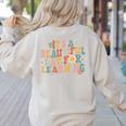 It's a Beautiful Day For Learning Teacher Students Men Women Women's Sweatshirt Back Print Sand It's a Beautiful Day For Learning Teacher Students Men Women Women's Sweatshirt Back Print Sand