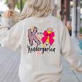 K Is For Kindergarten Teacher Coquette Bow Back To School Women's Sweatshirt Back Print Sand K Is For Kindergarten Teacher Coquette Bow Back To School Women's Sweatshirt Back Print Sand