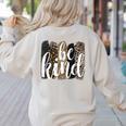 Be Kind Women Inspirational Teacher Animal Print Women's Sweatshirt Back Print Sand Be Kind Women Inspirational Teacher Animal Print Women's Sweatshirt Back Print Sand