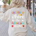 Kindergarten Where The Adventure Begins Shirt Children's Teacher Women's Sweatshirt Back Print Sand Kindergarten Where The Adventure Begins Shirt Children's Teacher Women's Sweatshirt Back Print Sand