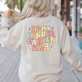 In My Kindergarten Era Retro Back To School Teacher Student Women's Sweatshirt Back Print Sand In My Kindergarten Era Retro Back To School Teacher Student Women's Sweatshirt Back Print Sand