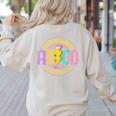 Kindergarten Rocks ABCD Back To School Rock Teacher Women's Sweatshirt Back Print Sand Kindergarten Rocks ABCD Back To School Rock Teacher Women's Sweatshirt Back Print Sand