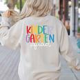 Kindergarten Squad Team Crew Teacher Back To School Women's Sweatshirt Back Print Sand
