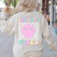 Kindergarten Vibes First Day Of School Kindergarten Teacher Women's Sweatshirt Back Print Sand Kindergarten Vibes First Day Of School Kindergarten Teacher Women's Sweatshirt Back Print Sand