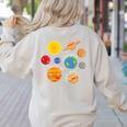 Learning Is Out Of This World Science Teacher Planets Women's Sweatshirt Back Print Sand Learning Is Out Of This World Science Teacher Planets Women's Sweatshirt Back Print Sand
