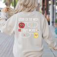 Letter Of The Week Ff Sight Word Teacher Squad Women's Sweatshirt Back Print Sand