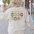 Library Is My Jam Librarian Appreciation Reading Teacher Women's Sweatshirt Back Print Sand Library Is My Jam Librarian Appreciation Reading Teacher Women's Sweatshirt Back Print Sand