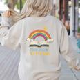 Take a Look It's In a Book Vintage Reading Teacher Rainbow Women's Sweatshirt Back Print Sand Take a Look It's In a Book Vintage Reading Teacher Rainbow Women's Sweatshirt Back Print Sand