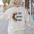 It Take Lots Of Sparkle To Be A Teacher With Sunflower Women's Sweatshirt Back Print Sand It Take Lots Of Sparkle To Be A Teacher With Sunflower Women's Sweatshirt Back Print Sand
