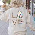 Love Art For Artist Art Teacher Women's Sweatshirt Back Print Sand Love Art For Artist Art Teacher Women's Sweatshirt Back Print Sand
