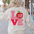 Love Kindergarten Cute Apple School Teacher Women's Sweatshirt Back Print Sand Love Kindergarten Cute Apple School Teacher Women's Sweatshirt Back Print Sand