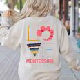 Love Montessori Education Math Teacher Women's Sweatshirt Back Print Sand Love Montessori Education Math Teacher Women's Sweatshirt Back Print Sand