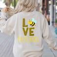 Love Preschool Back To School Yellow Bee Preschool Teacher For Men Women Girls Kids Women's Sweatshirt Back Print Sand