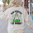 Mad Scientist Science Teacher Halloween Costume Teen Girls Women's Sweatshirt Back Print Sand