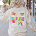 Maestra Spanish Teacher Back To School Maestra De Espanol Women's Sweatshirt Back Print Sand