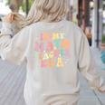 In My Math Teacher Era Retro Back To School Groovy Teacher Men Women Women's Sweatshirt Back Print Sand