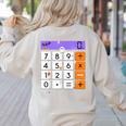 Math Teacher Halloween Costume Calculator Math Pun Women's Sweatshirt Back Print Sand Math Teacher Halloween Costume Calculator Math Pun Women's Sweatshirt Back Print Sand
