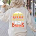 Math Teachers Love Brains Halloween Costume Zombie For Men Women Women's Sweatshirt Back Print Sand