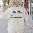 Mathlete Definition Math Math Teacher Nerd Geek Men Women Girls Kids Women's Sweatshirt Back Print Sand