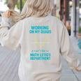 Mathletics Working On My Quads Algebra Math Teacher Women's Sweatshirt Back Print Sand