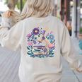 Microscope Flower Butterfly Biology Science Teacher Student Women's Sweatshirt Back Print Sand Microscope Flower Butterfly Biology Science Teacher Student Women's Sweatshirt Back Print Sand