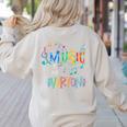 Music Is For Everyone Love For Music Teachers Women's Sweatshirt Back Print Sand Music Is For Everyone Love For Music Teachers Women's Sweatshirt Back Print Sand