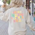 In My Music Teacher Era Retro Back To School Musician Band Men Women Women's Sweatshirt Back Print Sand
