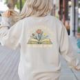 A New Chapter Begins Retired 2026 Teacher Retirement Women's Sweatshirt Back Print Sand A New Chapter Begins Retired 2026 Teacher Retirement Women's Sweatshirt Back Print Sand
