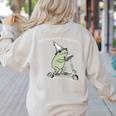 Off To Teach English Scooter Frog ESL Teacher Literature Women's Sweatshirt Back Print Sand