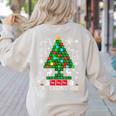 Oh Chemistree Scientist Chemical Christmas Xmas Teacher Women's Sweatshirt Back Print Sand