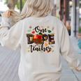 One Dope Teacher Women's Sweatshirt Back Print Sand One Dope Teacher Women's Sweatshirt Back Print Sand