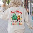 One Merry Teacher Groovy Christmas Tree Pjs Xmas Teacher Women's Sweatshirt Back Print Sand One Merry Teacher Groovy Christmas Tree Pjs Xmas Teacher Women's Sweatshirt Back Print Sand
