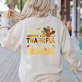 One Thankful 4th Grade Teacher Turkey Leopard Thanksgiving Women's Sweatshirt Back Print Sand One Thankful 4th Grade Teacher Turkey Leopard Thanksgiving Women's Sweatshirt Back Print Sand
