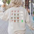Order Of Operations Quiz Christmas Math Teacher Xmas Math Women's Sweatshirt Back Print Sand