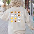 Order Of Operations Quiz Pumpkin Halloween Math Teacher Women's Sweatshirt Back Print Sand